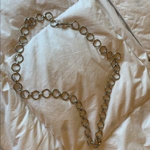 Silver chain belt